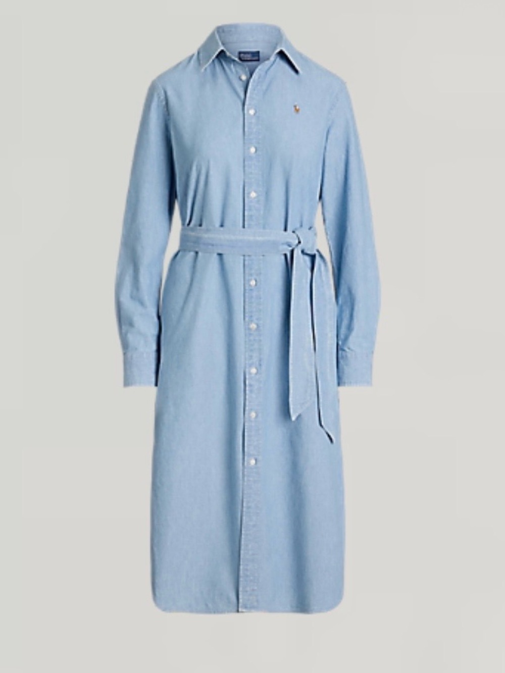 Polo Ralph Lauren Cotton Chambray Belted Shirtdress - Picture 3 of 11